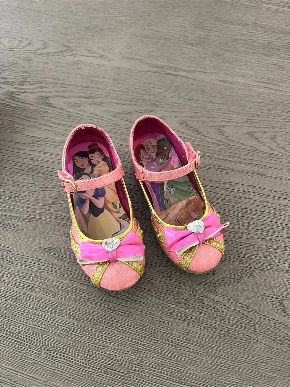 Disney Pink and Gold Princess Mary Jane Dress Shoes